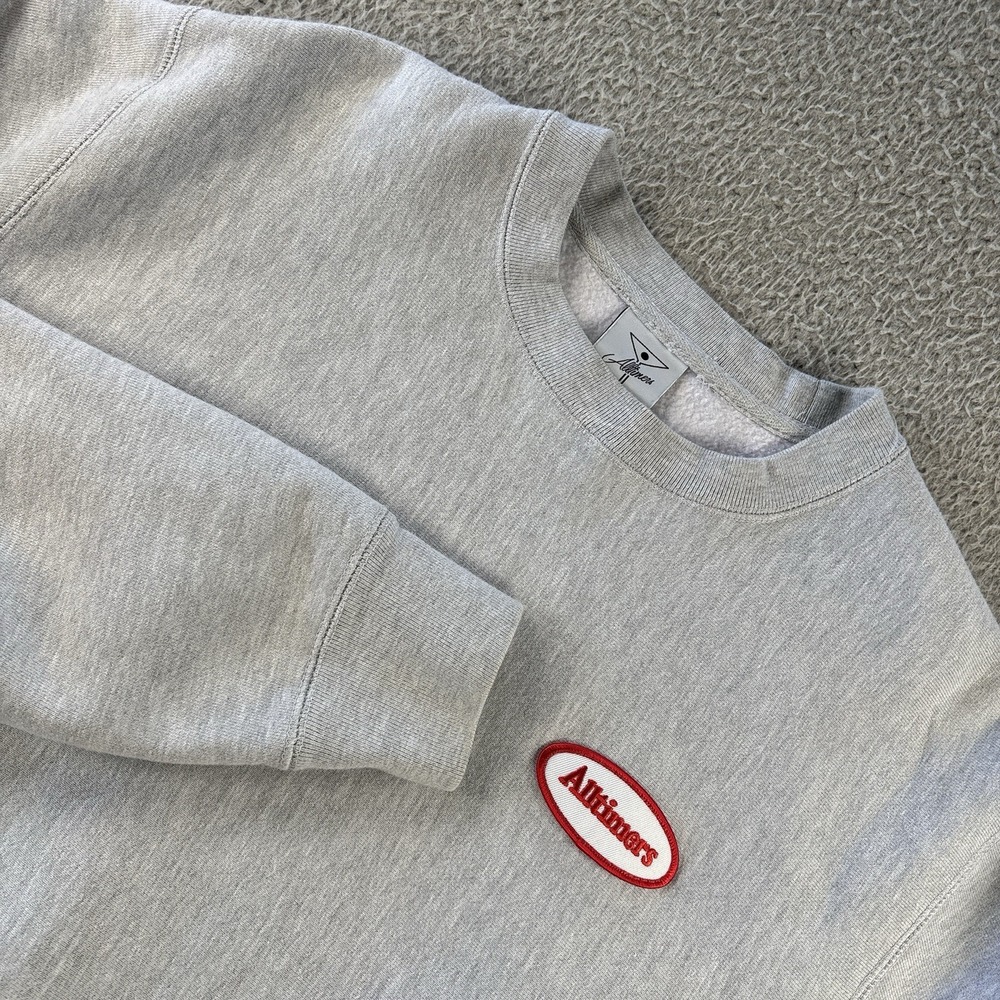 Alltimers Sweatshirt Mens Large Skate Pullover Gray Spell Out Chest Patch